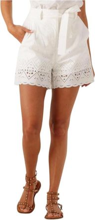 Suncoo Korte Broeken, Dames, Wit, XS, Witte Zomer Shorts Bianca