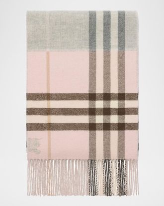Burberry Double-Faced Cashmere EKD Scarf