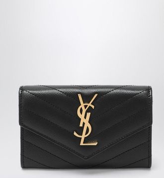Saint Laurent Black Monogram Envelope small wallet