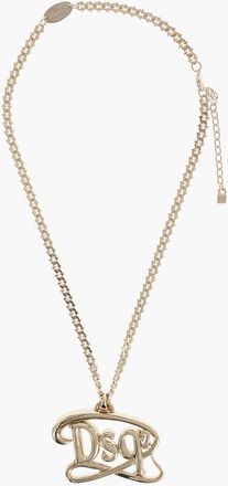 Dsquared2 Gold-Effect Chain Necklace with Logo Pendant size One Size