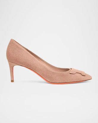 Santoni Sibille 85mm Suede Pumps