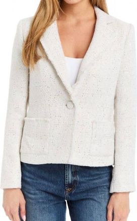 Drew Eda Boucle Blazer In Ivory