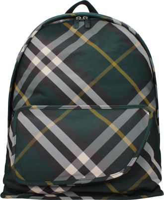 Burberry Zaini e Marsupi Shield Uomo Tessuto Verde/Edera