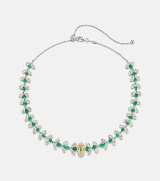 Kamyen Jewellery Collana in oro bianco 18kt con smeraldi