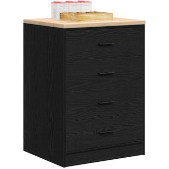vidaXL Vidaxl - Armadietto da Garage Nero 60x51x85 cm in Legno Massello di Pino