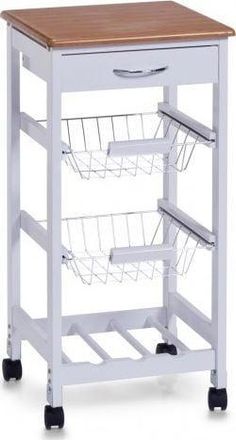ZELLER Carro Multifuncional Blanco 36x36x76 Cm Cocina