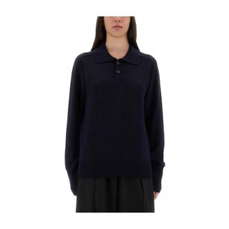 STUDIO NICHOLSON Round-neck Knitwear, female, Blue, Size: XL Sark Knit
