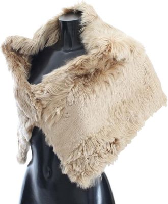Dolce & Gabbana Womens Beige Alpaca Collar Scarf