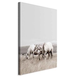 Artgeist Pintura - Caballos Blancos (1 Parte) Vertical