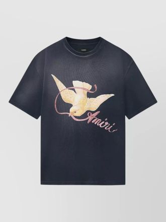 Amiri ribbon logo graphic crew neck t shirt