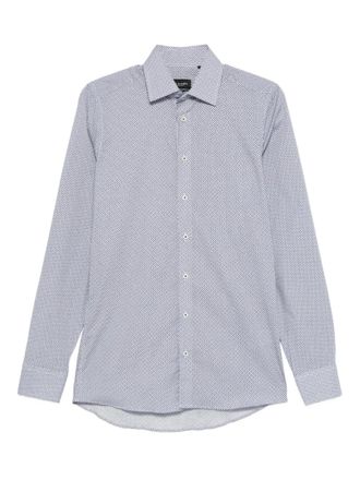 Sand Copenhagen geometric-print shirt - men - Spandex/Elastane/Cotton - 43 - Blue