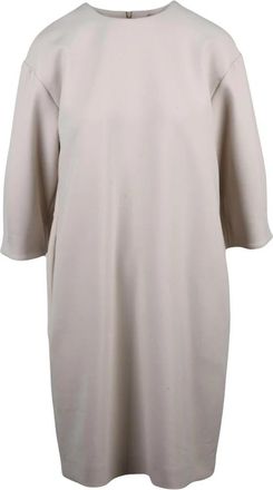PESERICO Anfora jurk - Dames - Korte kleedjes - Beige - L - Katoen - Kleedjes