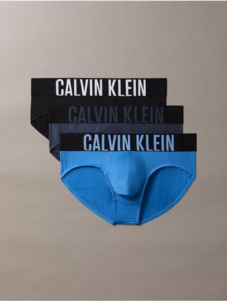 Calvin Klein Mens Intense Power Air 3-Pack Hip Brief - Multi - XL