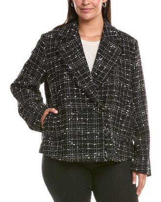 Marina Rinaldi Plus Saggina Wool-Blend Blazer
