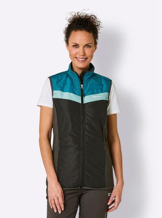 Catamaran Steppweste CATAMARAN, Damen, Gr. 38, grau (graphit), 100% Polyester, Einsatz:88% Polyester, 12% Elasthan, Wattierung:100% Polyester, gemustert, mehrfa