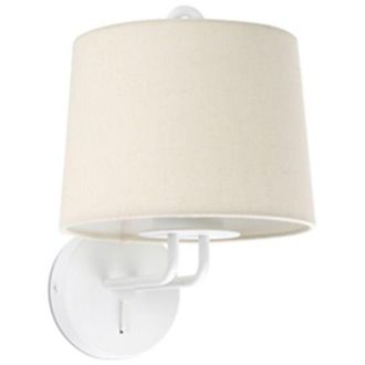 Faro Barcelona Montreal Aplique De Pared Blanca/beige 24030-02