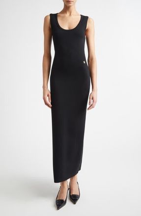 St. John Signature Double Face Wool Blend Milano Stitch Sweater Dress in Black at Nordstrom, Size X-Large