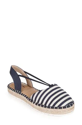Me Too Cheslie Espadrille in Navy/White Stripe at Nordstrom, Size 8.5