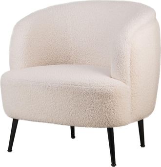 Nordlys Sillón escandinavo 1 plaza en lana con patas de acero blanco