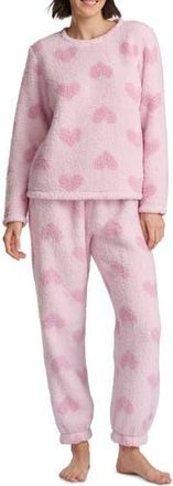 Splendid Plush Pullover & Joggers Set in Large Hearts at Nordstrom Rack, Size X-Small