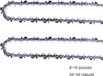 OEM Barra Gu&iacute;a Y Cadena Para Motosierra, Juego De 2 Cadenas, 57 Eslabones, Para Motosierras, Barra Gu&iacute;a De 40 Cm (16 Pulgadas) - Segmento Electrol&iacute;tico En