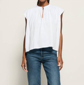 Nation Ltd Cary Keyhole Tank Top In White