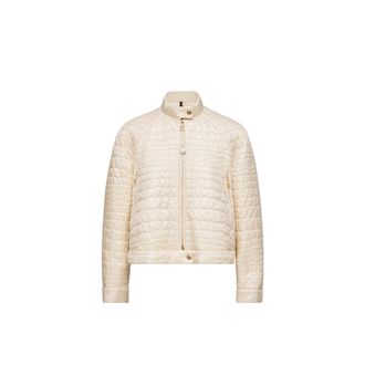 Moncler Moncler Aubrieta Geometric-quilted Short Down Jacket, Women, Beige, Size: 0