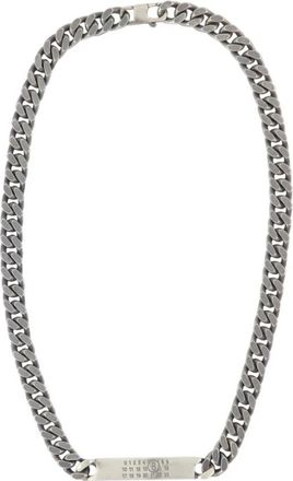 Maison Margiela Minimalistische Logo Ketting - Metaal - Zilver - Dames - Kettingen - Grijs - ONE Size - Accessoires