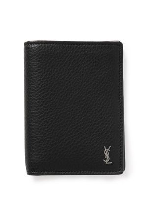 Saint Laurent Logo-Appliqu&eacute;d Full-Grain Leather Billfold Wallet