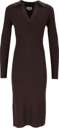 MC2 Saint Barth Octavia Merino 18 - Dames - Kleedjes - Bruin - S - Wol - Kleedjes