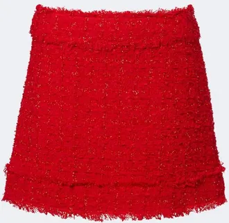 Dolce & Gabbana Cotton-blend boucl&eacute; miniskirt