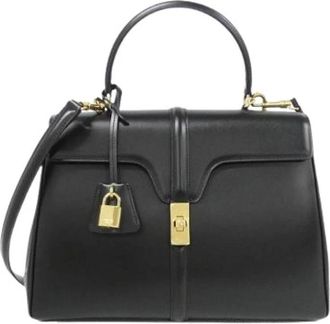 Celine Pre-owned 16 Medium Calf Handtas - Dames - Vintage Handtas - Zwart - ONE Size - Leer - Vintage