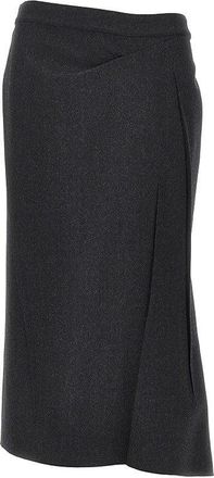 Victoria Beckham Pressed flannel midi skirt Woman 10