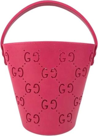 Gucci Pre-owned Bucket Bags, female, Pink, Size: ONE SIZE Pre-owned Rubber Boston Bag