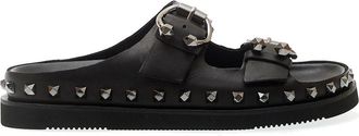 Ash Zwarte Stud Sandalen - Dames - Sandalen - Zwart - 37 EU - Leer - Schoenen