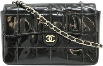 Chanel Pre-owned 2.55 Patent Leather 2way Waist Bag - Dames - Vintage Schoudertas - Zwart - ONE Size - Leer - Vintage