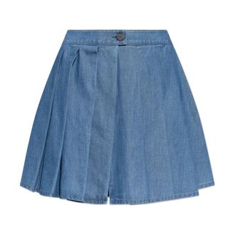 Emporio Armani Denim Skirts, female, Blue, Size: 2XS Skirt-Shorts