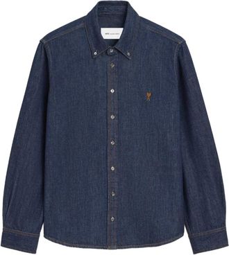Ami Denim Shirt - Heren - Spijkeroverhemden - Blauw - XS - Denim - Overhemden
