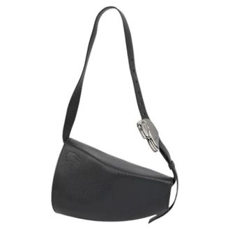 Burberry Pre-owned Shoulder Bags, female, Black, Size: ONE SIZE Pre-owned Small Mixed Shoulder Crossbody Bag