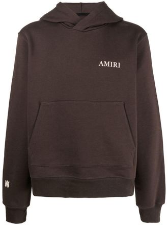 Amiri logo-print cotton hoodie - men - Viscose/Cotton - S - Brown