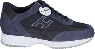 Hogan Sneakers, male, Blue, 6 1/2 UK, Blue Suede Interactive Trainers