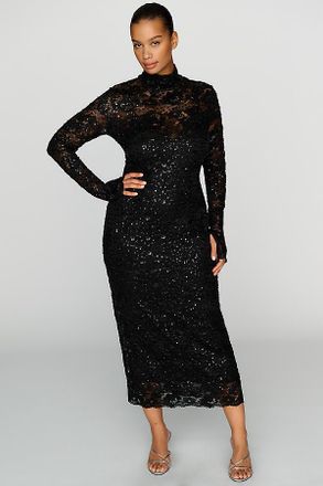 AFRM Shailene Mock Neck Maxi Dress