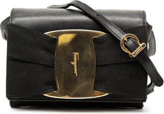 Ferragamo Pre-owned Ferragamo Mini Leather Vara Bow Crossbody Ladies AQ216164