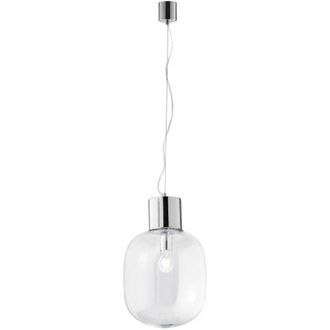 Fan Europe Sospensione fellini in metallo cromato con diffusore in vetro 30 cm