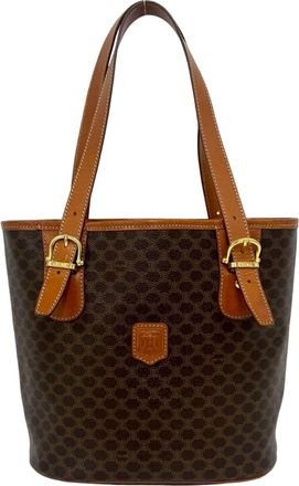 Celine Brown Leather Pvc Shoulder Bag Tote Bag (Pre-Owned)