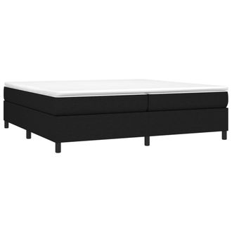 vidaXL Vidaxl - Cama Box Spring Con Colch&oacute;n Tela Negro 200x200 Cm