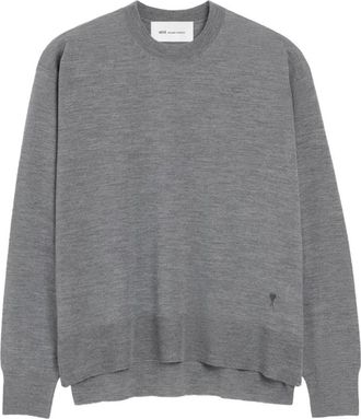 Ami Ami de Coeur Crewneck - Dames - Ronde hals truien - Grijs - L - Wol - Truien & Vesten
