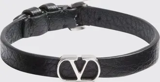 Valentino Garavani Bracciale VLogo Signature in pelle di vitello liscia con fibbia