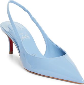 Christian Louboutin Miss Z Pointed Toe Slingback Pump in Ceruleo at Nordstrom, Size 10.5Us
