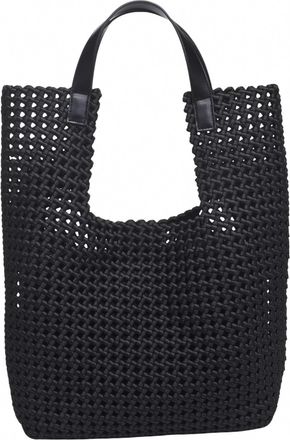 Sol and Selene Womens Zenith Zen Hand Woven Knot Tote Bag In Black